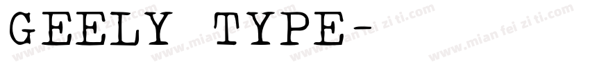GEELY TYPE字体转换